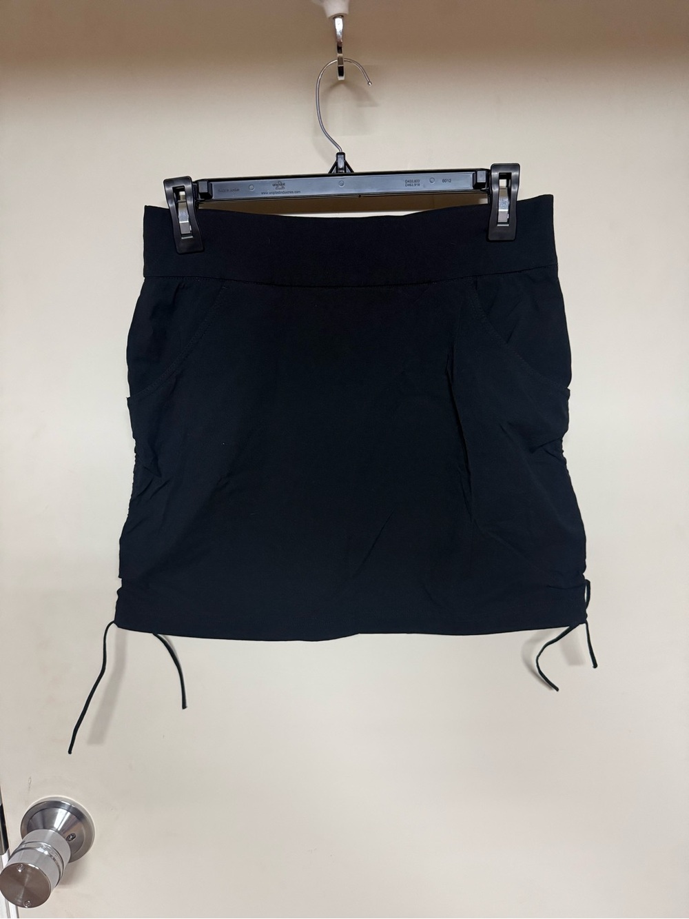 Everyday Black Drawstring Mini Skort
